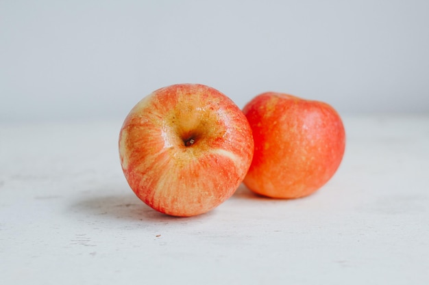 Red apple with white background