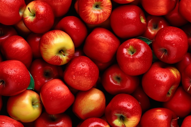 Red apples background