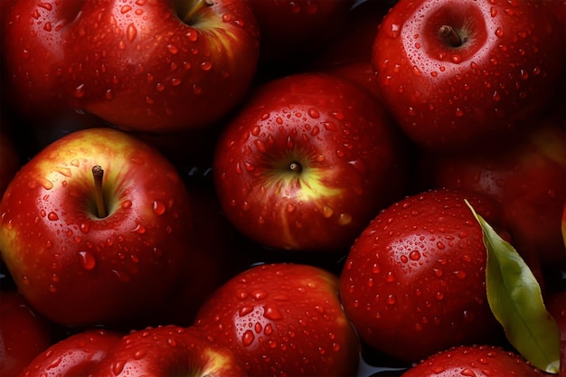 Red apples background