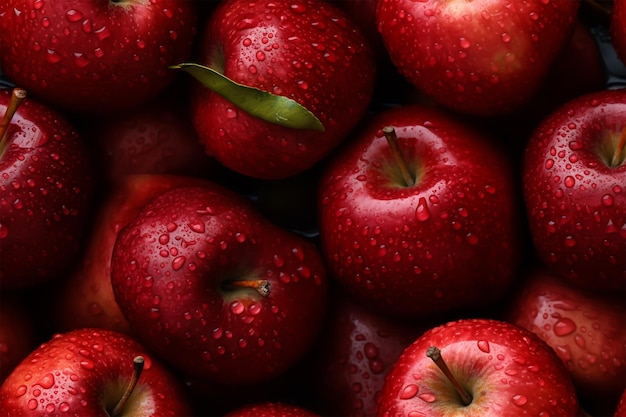 Red apples background