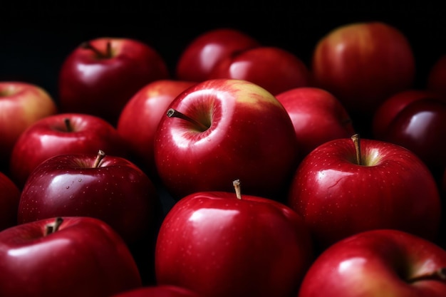 Red apples close up