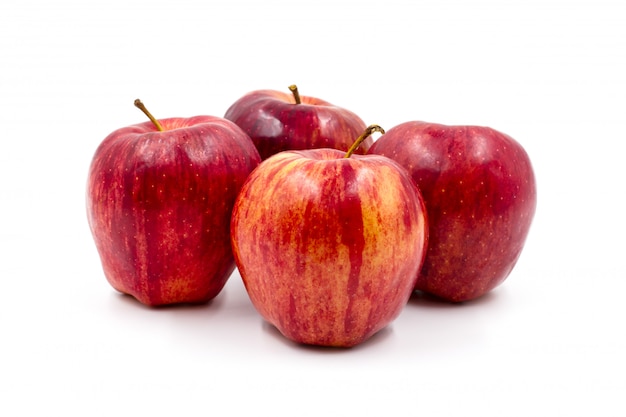 Red Apples isolated on white background.