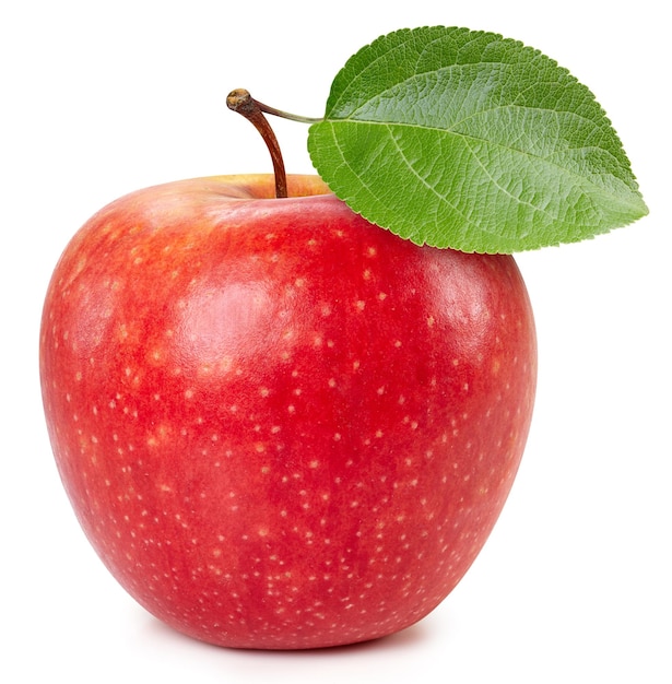 Red apples isolated on white background