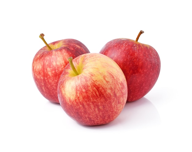 Red apples isolated on white