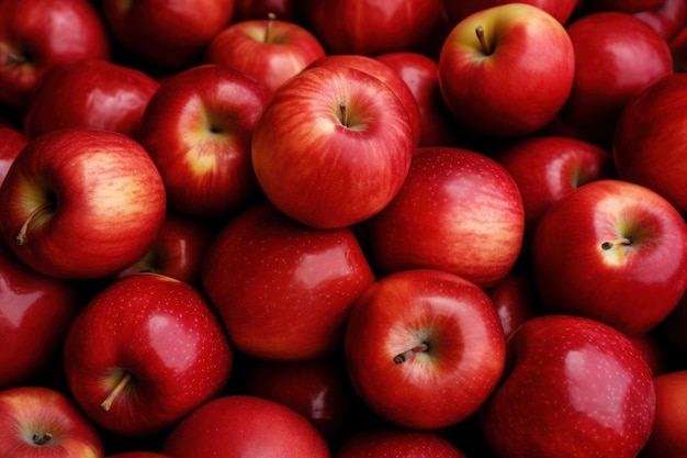 Red apples at local farmer market