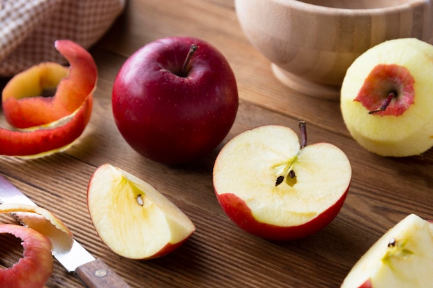 Red apples rustic fruit photography