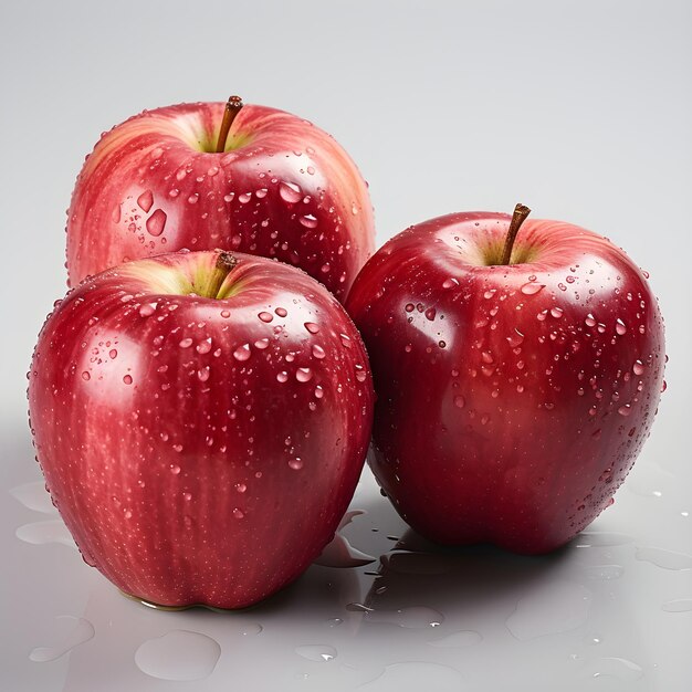 red apples on white flat surface