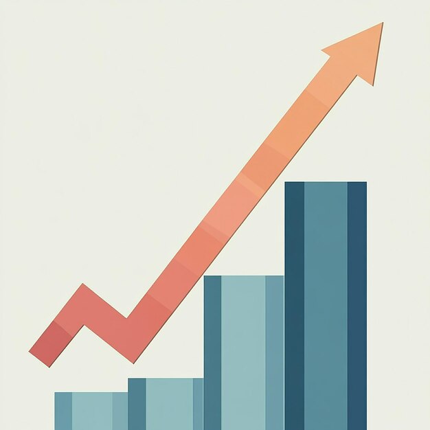 a red arrow is pointing up with a graph that says quot graph quot
