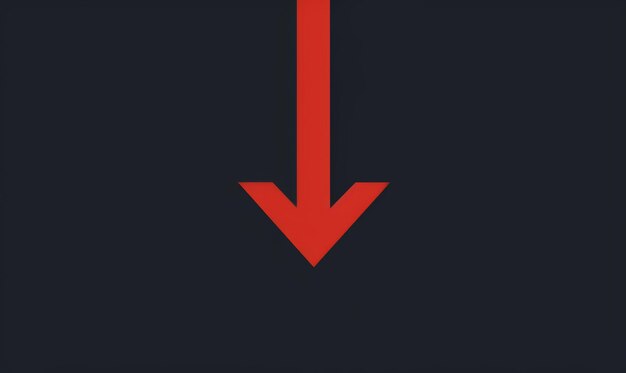 Red arrow stock market and finance background design for business economy and global inflation