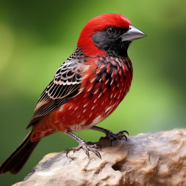 Photo red avadavat or red munia