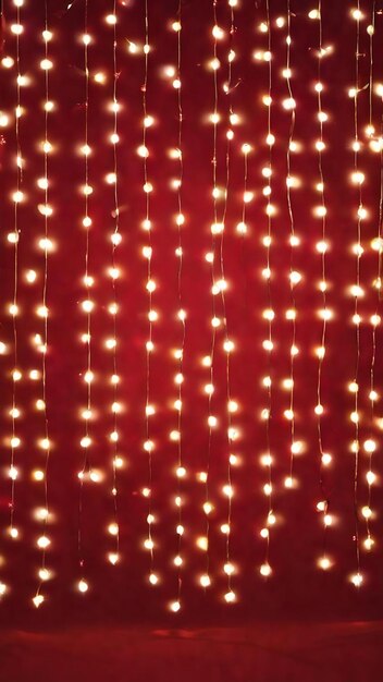 Photo red background of christmas light