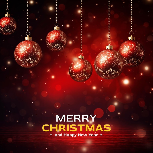 Red Background Christmas Post Design