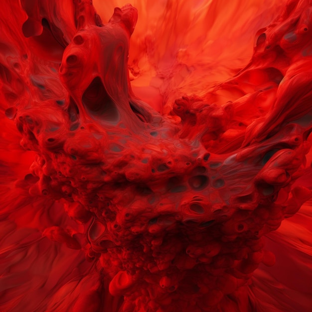 red background design for banner digital abstract painting