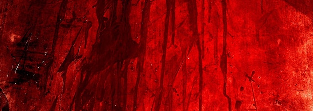 Red Background Scary bloody wall white wall with blood splatter for halloween background