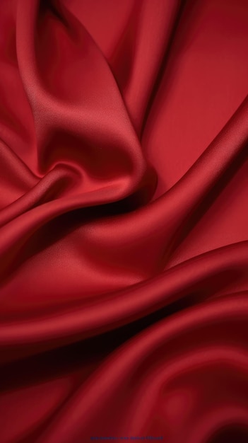 Red background silk fabric