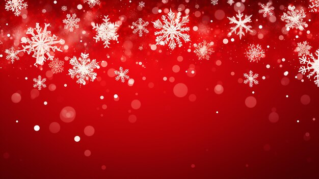 red background snowflakes