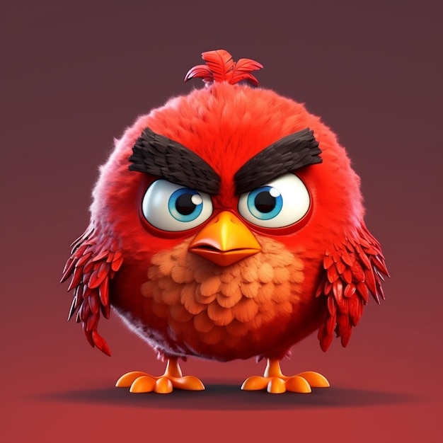 A red background with the angry birds on it.