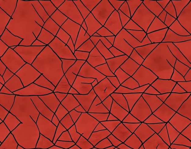 A red background with a cracked pattern.