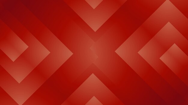 a red background with geometric shapes and triangles.