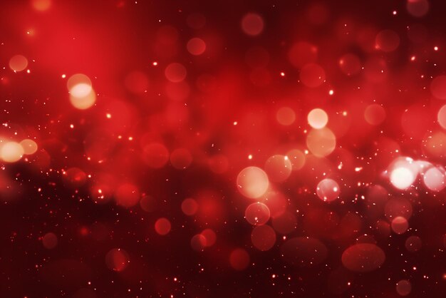 red background with glowing bokeh vectors