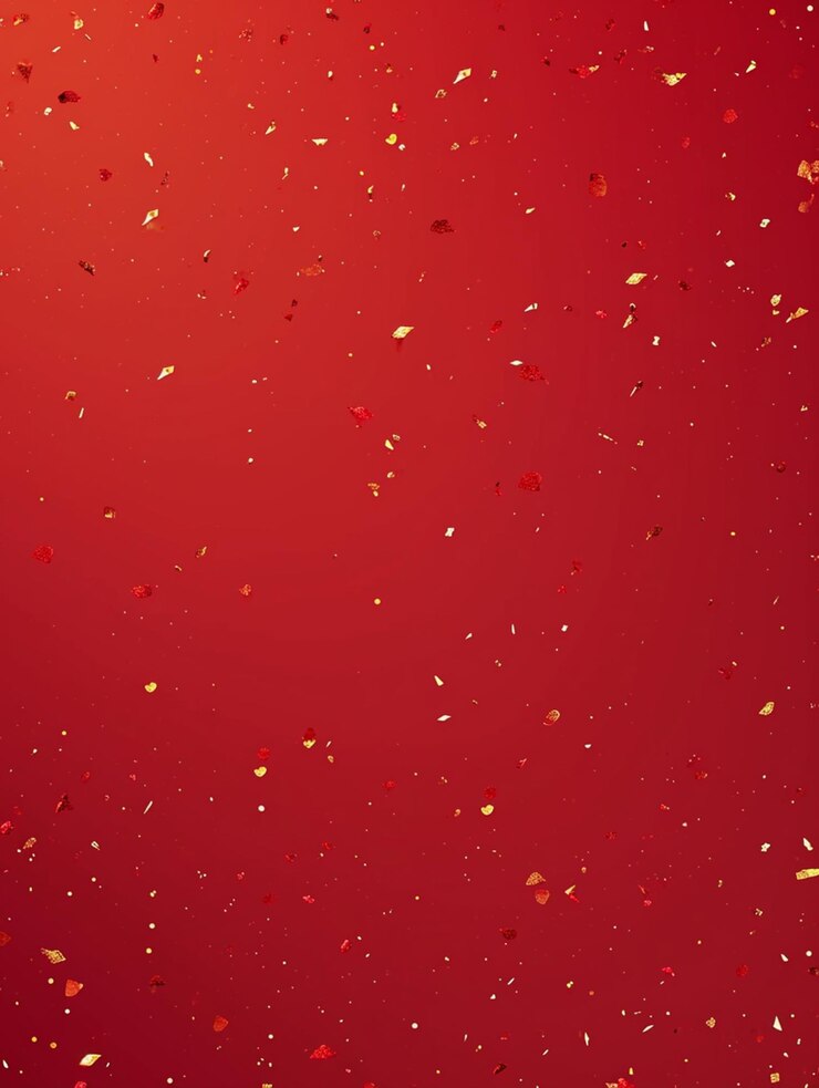 Photo a red background with gold glitter and a red background