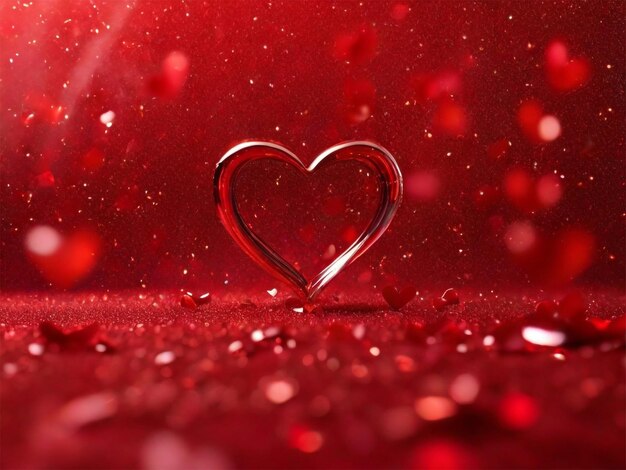 a red background with heart