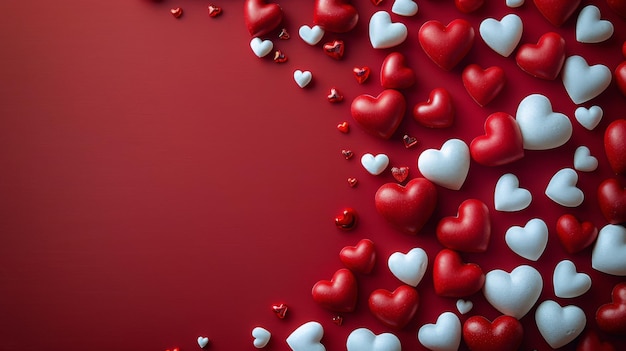 Red Background With Hearts