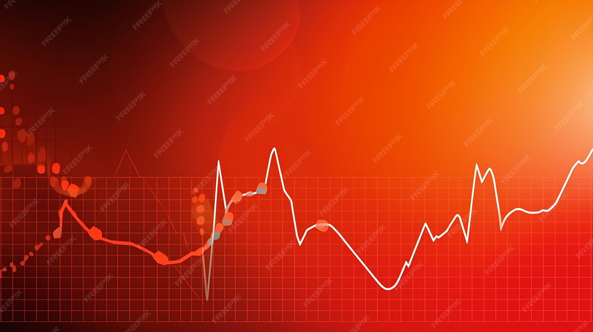 Premium AI Image A Red Background With A Line Graph Showing The Heart premium-ai-image-a-red-background-with-a-line-graph-showing-the-heart