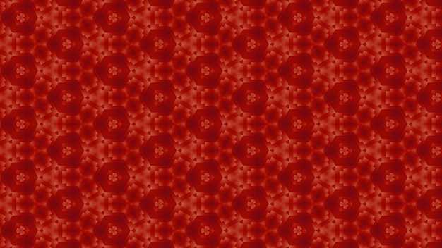 red background with a pattern of circles and the word " in red "