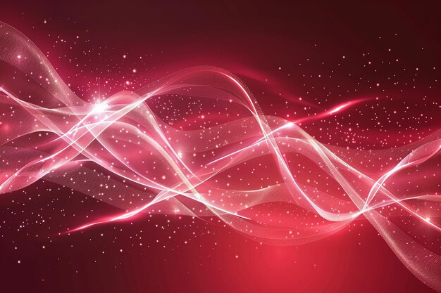 a red background with a purple background with a red background with particles and stars