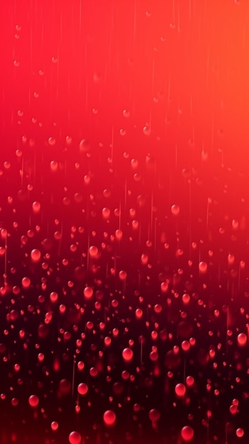 A red background with rain drops on it