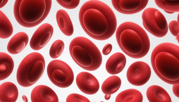 A red background with red blood cells