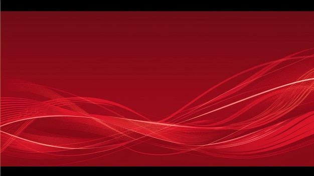 Photo red background with red waves