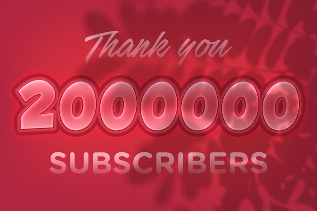 Photo a red background with the words thank you 1000 subscribers on it.