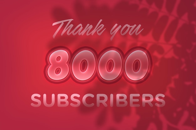 赤い背景に「800 人の購読者に感謝します」という文字が表示されます。