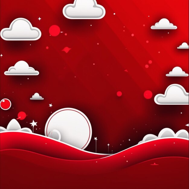 red background