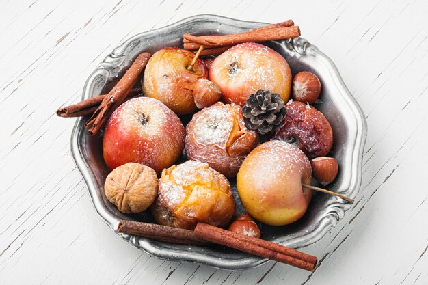 Red baked apples