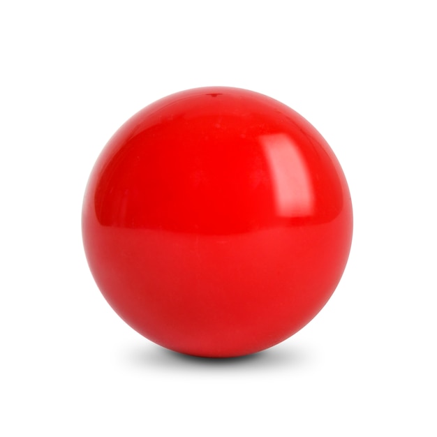 Red ball, Snooker Ball on white background