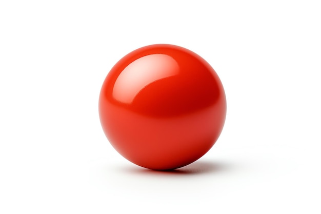 a red ball on a white background