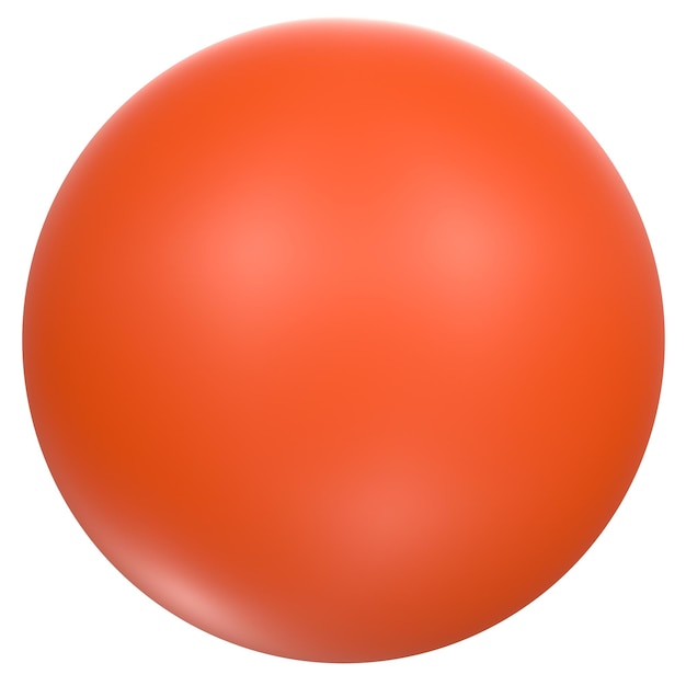 A red ball with a white background