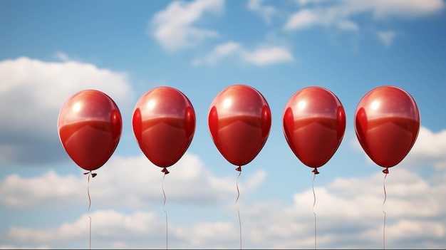 red ballons HD wallpaper photographic image