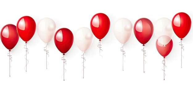Red balloon on a white background