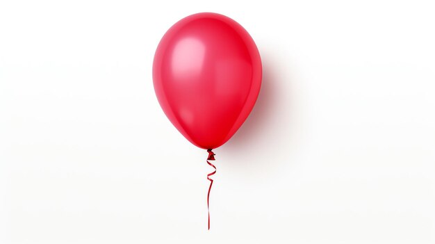 Foto un palloncino rosso con un nastro