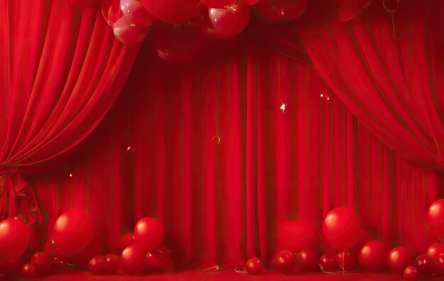 red balloons background