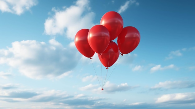 red baloons HD wallpaper photographic image