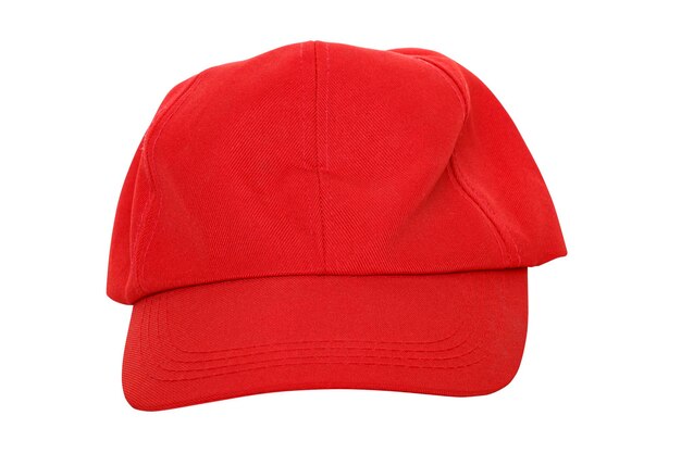 Photo red baseball cap isolated on white background