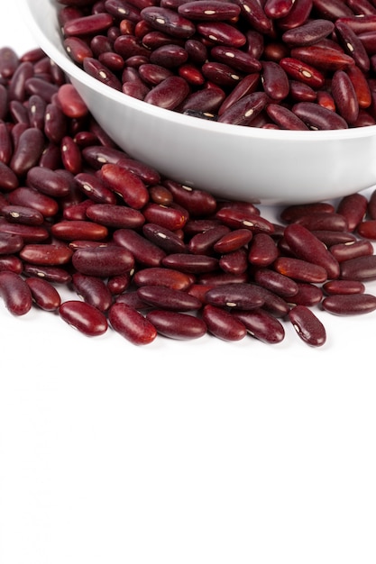 Red bean isolated on white