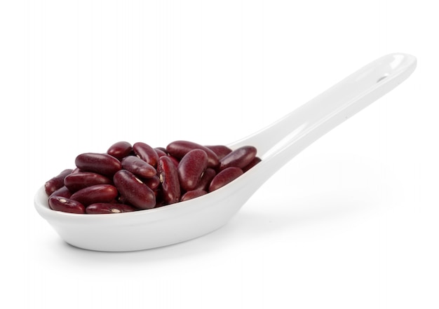 Red bean isolated on white