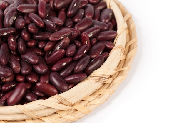 Red bean isolated on white