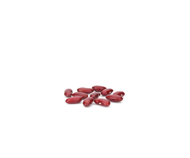 Red beans isolated on white background